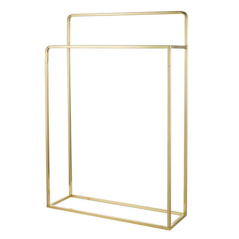 Stojak na ręczniki podwójny GoodHome Elland złoty