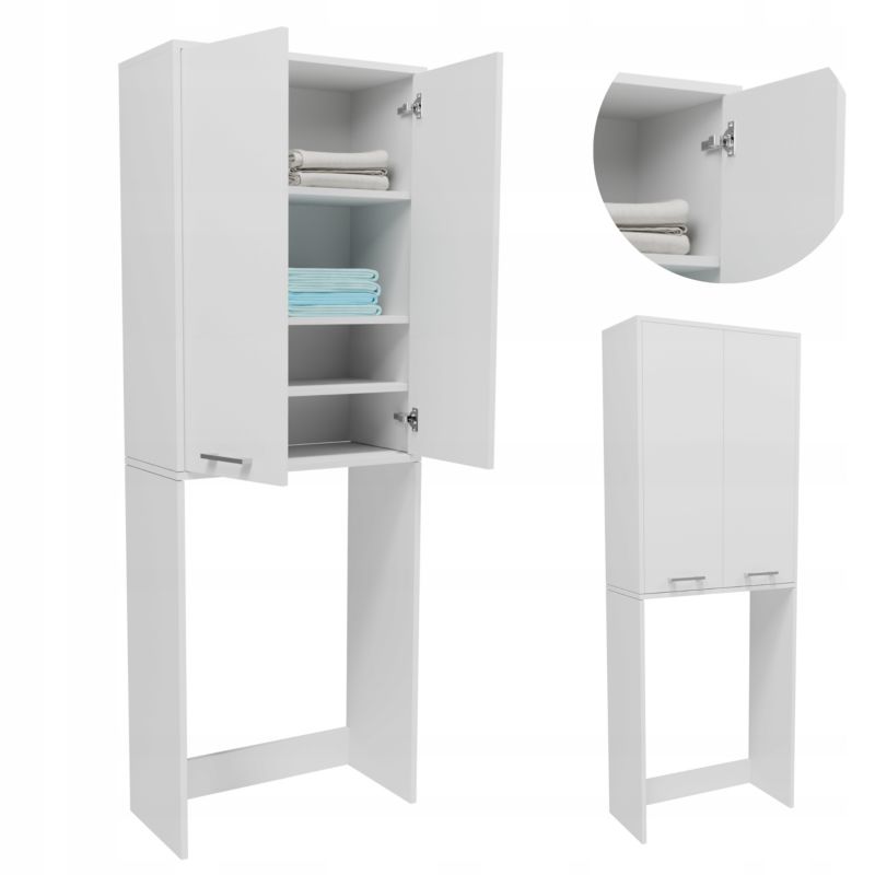 Szafka łazienkowa Matkam nad pralkę FIN180PEŁBIA stojąca biała 1 szt.