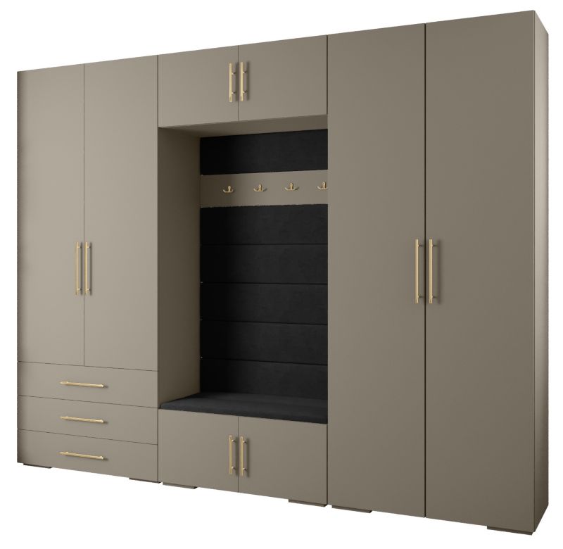 Garderoba do przedpokoju Abiks INOVA 3 Z14 kaszmir+złoty+manila18 1 szt.