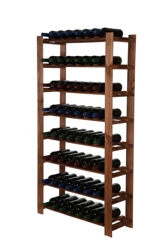 Stojak na wino drewniany MODO24 impregnacja brązowa 56 butelek 150 cm eko 1 szt.