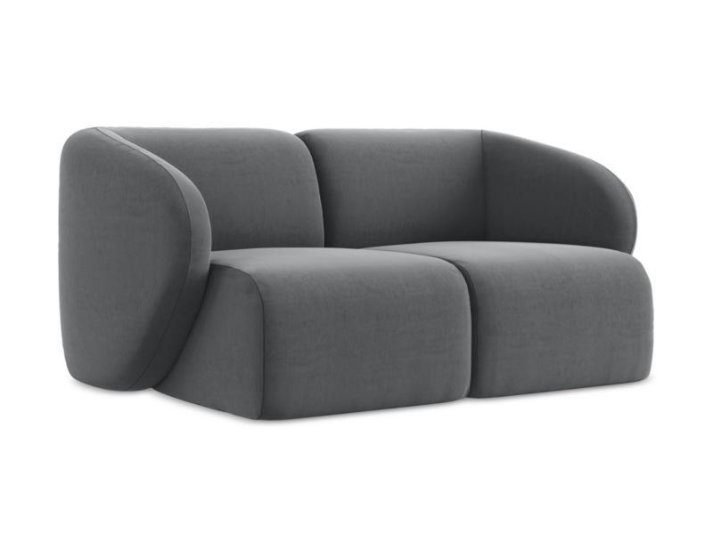 Modułowa sofa 2-osobowa LaMiaSofa CERVO z tkaniny welwetowej 174x94 cm stalowy 1 szt.