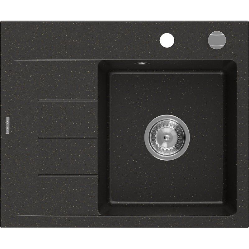 Zlewozmywak wpuszczany Mexen Ben 1-komorowy szary 600x500 mm - 6523605000-71 1 szt.