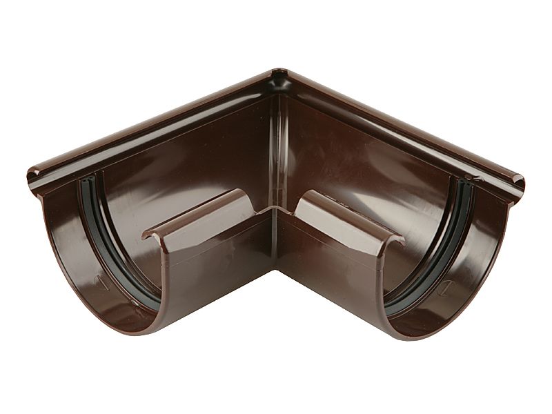 Łuk rynnowy zewnętrzny Marley średnica 12,5 cm brązowy