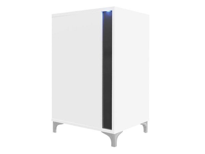 Komoda MIRJAN 24 Marco 50 prawa biały + biały połysk + czarny połysk 1 szt.