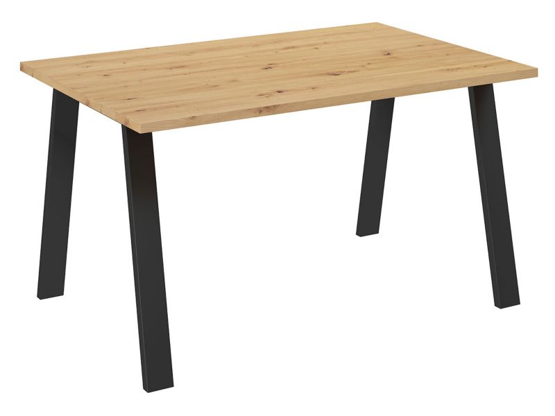 Stół industrialny MIRJAN 24 Kleo 138x90 dąb artisan / czarny 1 szt.