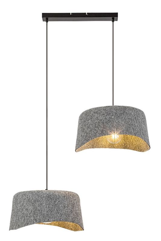 Lampa wisząca Rabalux Farelia czarno-popielaty wym: 120 x 73 x 40 cm 2xE27 x 1 szt.