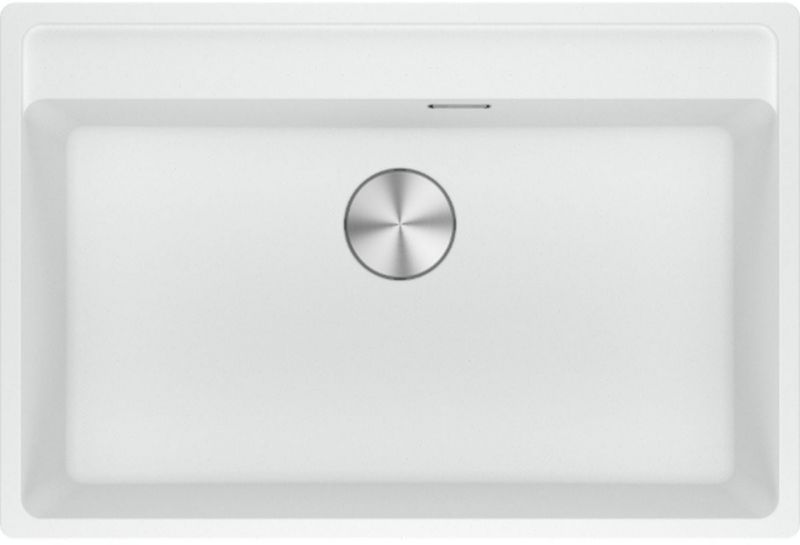 Zlewozmywak granitowy Franke Maris biały 76x51 cm, 1-komorowy, syfon w zestawie, 1 szt.
