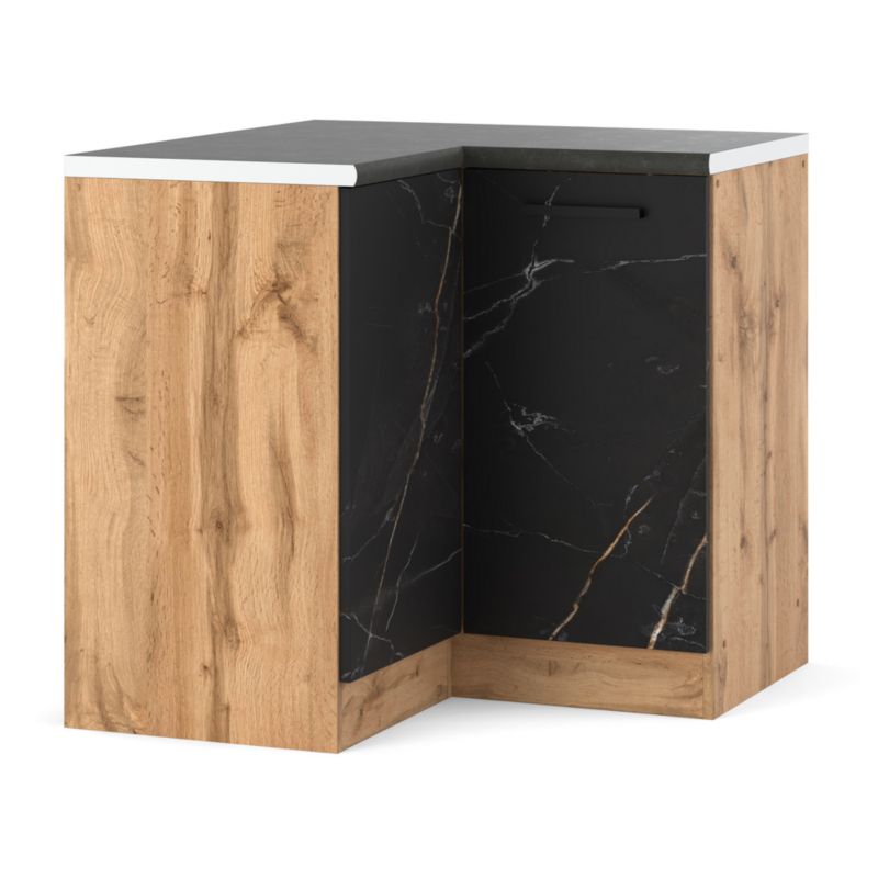 Szafka Kuchenna Hurtownia-Mebli Stojąca Narożna Blanka dolna narożna 90cm Dąb Wotan San Sebastian 90x47x85 cm 1szt.