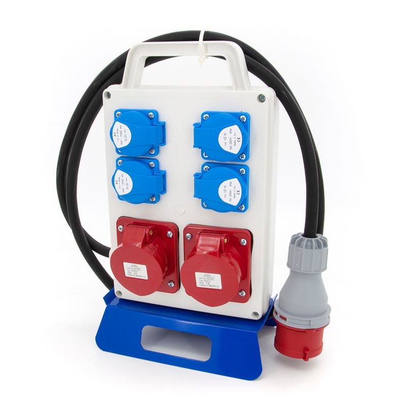 Rozdzielnica, skrzynka przenośna ELS Elektrotechnika P420-2MW 4x230V 2x16A/5, 2m kabel OnPD 5x2.5mm2 z wtyczką 16A/5, 1 szt.