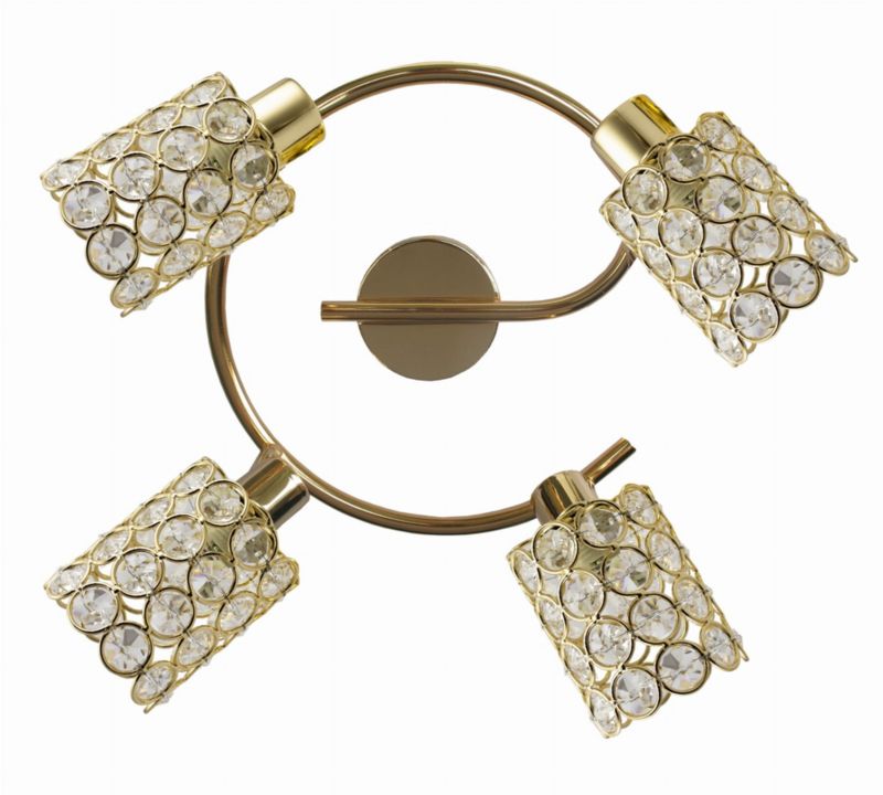 Lampa sufitowa wisząca Candellux York mosiądz wym: 17 x 44 x 44 cm 4xG9 x 40W 1 szt.