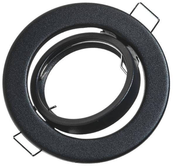 Oprawa sufitowa wpuszczana IdeaLED grafitowa ruchoma 1 x GU10 x 50W IP20 wym: 2,8 x 8,8 x 8,8 cm okrągła - 10 szt.