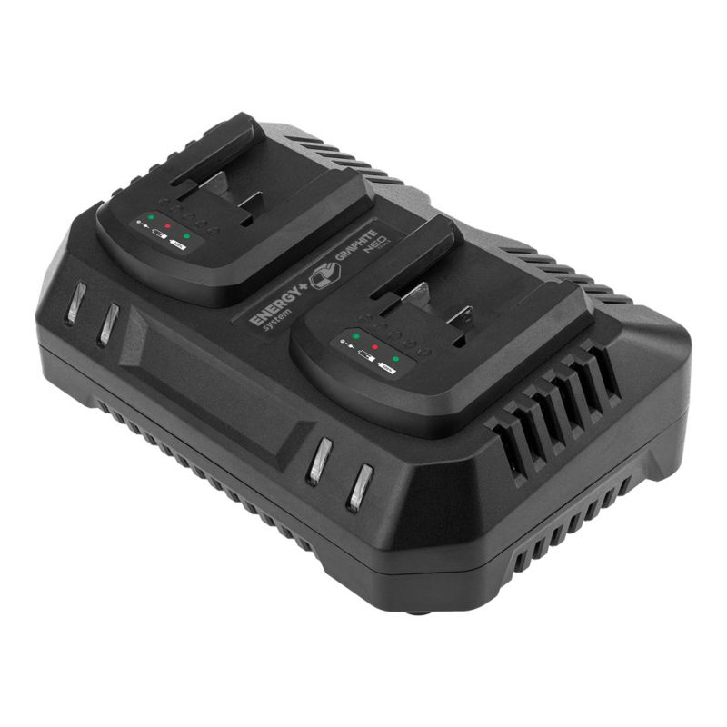 Ładowarka GRAPHITE podwójna do akumulatorów Energy+ 1 szt
