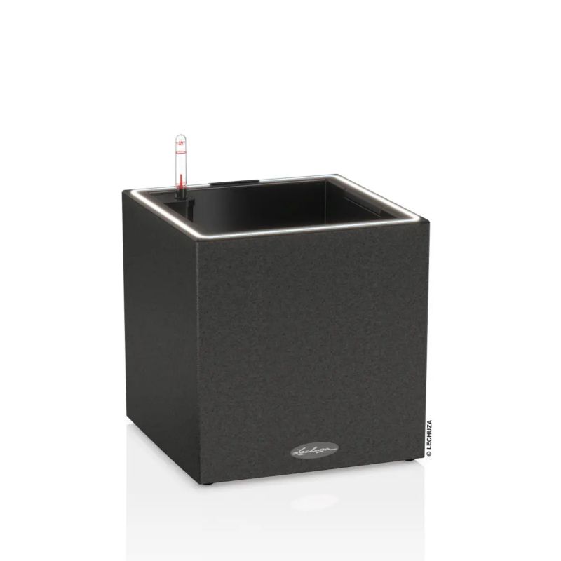 Doniczka Lechuza Do Domu Na Taras CANTO Kostka 30 LED grafitowy czarny 1 szt