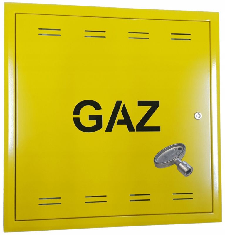 Drzwiczki Gazowe FEINZ Metalowe Skrzynka 60X60X5 Żółte Na Klucz 1 Szt.