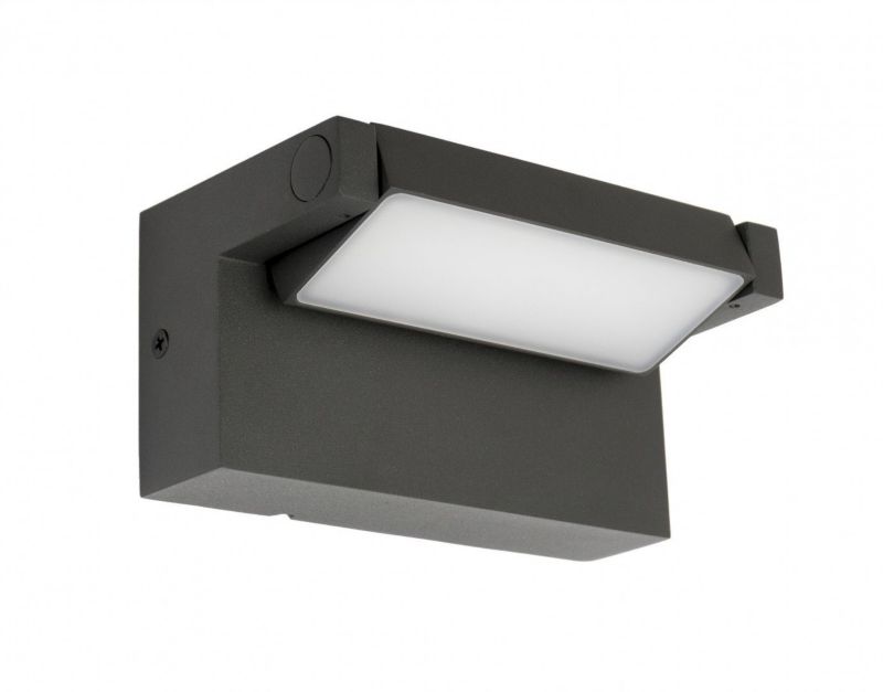 Kinkiet ścienny zewnętrzny SU-MA Rota ciemnoszary LED 10W 4000K 720lm IP54 wym: 7,6 x 15 x 8,5 cm aluminium - 1 szt.