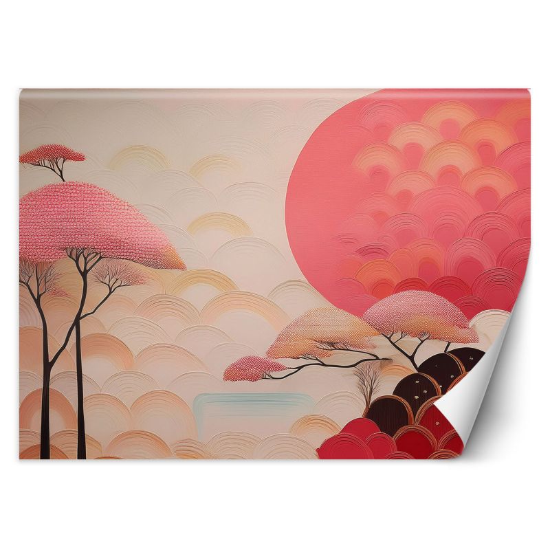 Fototapeta Feeby Azjatycki różowy krajobraz 100x70 1 szt