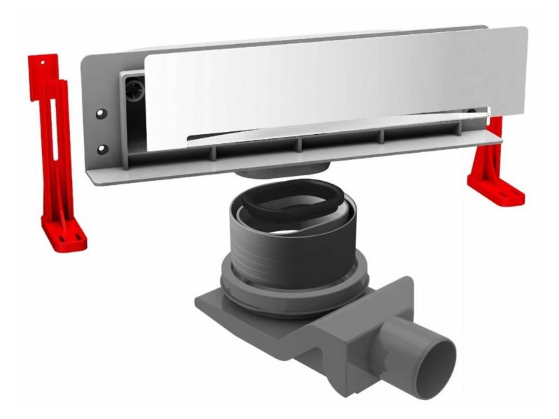 Odpływ ścienny prysznicowy Bravat Super Wall Drain 36 cm chrom 1 szt.