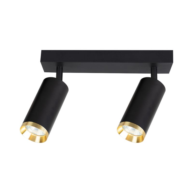 Spot Milagro Mica 2 x GU10 czarny / złoty