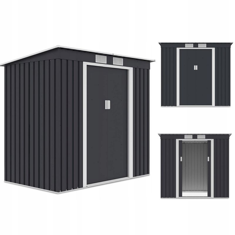 Domek Ogrodowy Narzędziowy Metalowy OREGON 201x121cm Mały Schowek 1 szt