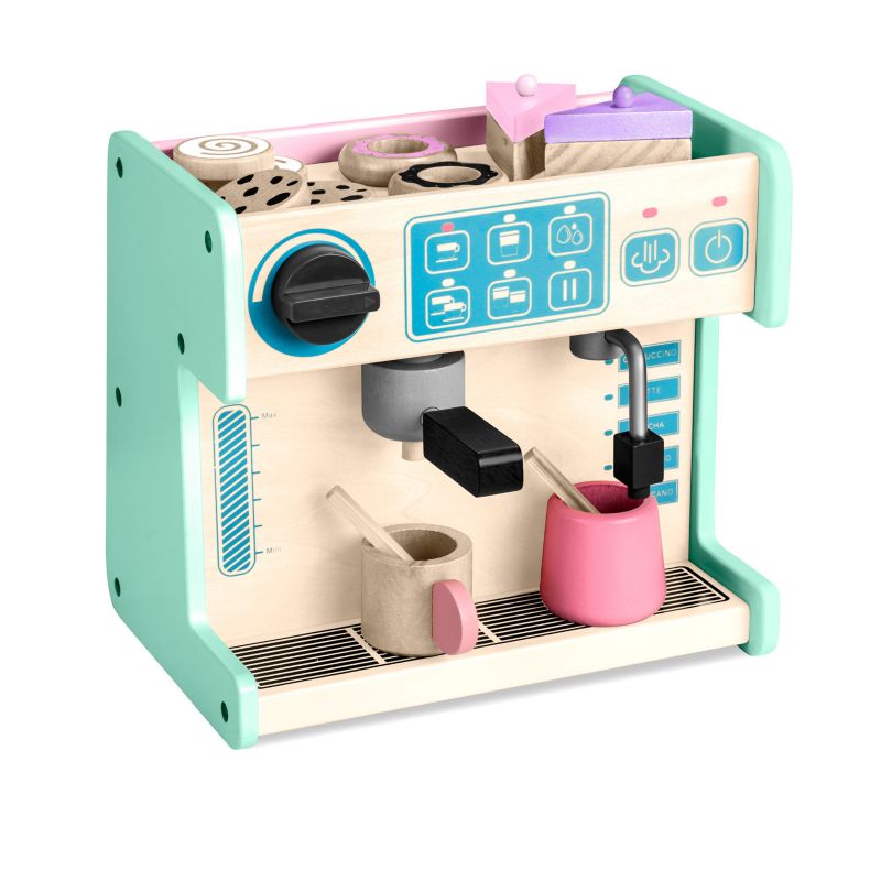 Drewniany ekspres do kawy Ricokids RK-851 kawiarnia 2w1 miętowa 1szt.