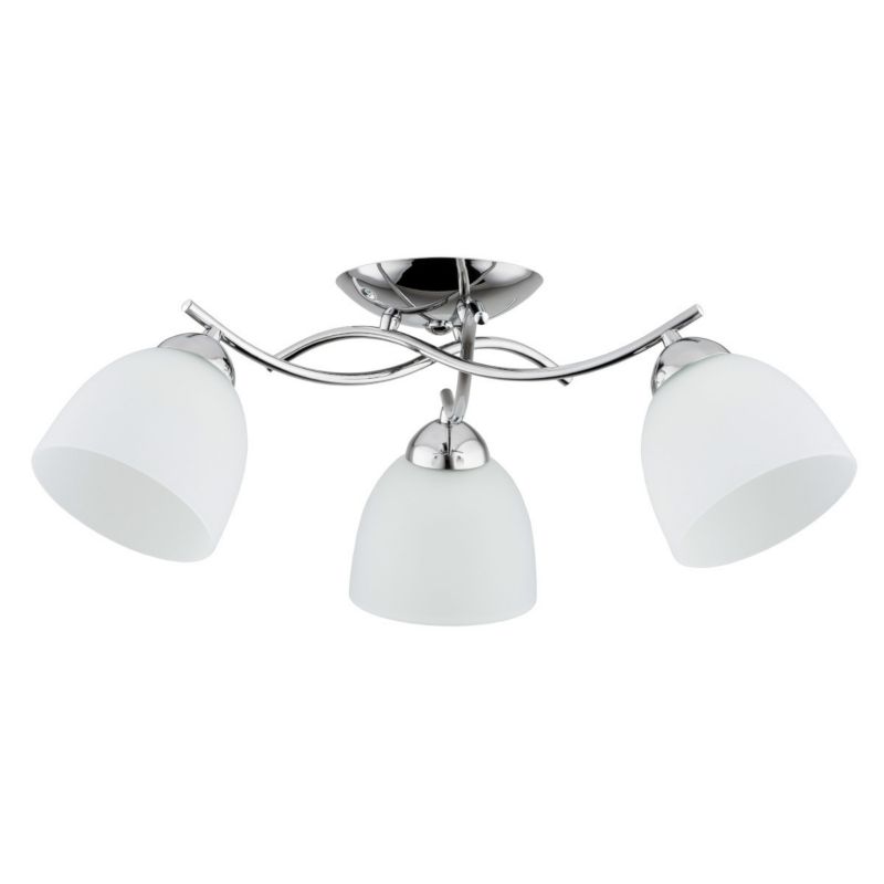 Lampa sufitowa Alfa Torino chromowana biała wym: 22 x 60 x 60 cm 3xE27 x 15W 1 szt.