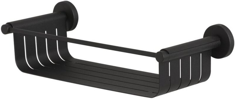 Koszyk łazienkowy Tiger Boston czarny, 37x13.6 cm, montaż przyklejany/przykręcany, 1 szt.