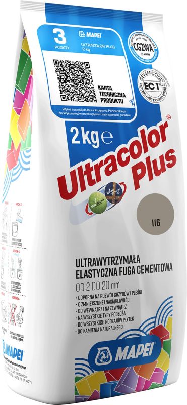 Fuga elastyczna Mapei Ultracolor Plus 116 szałwia 2 kg