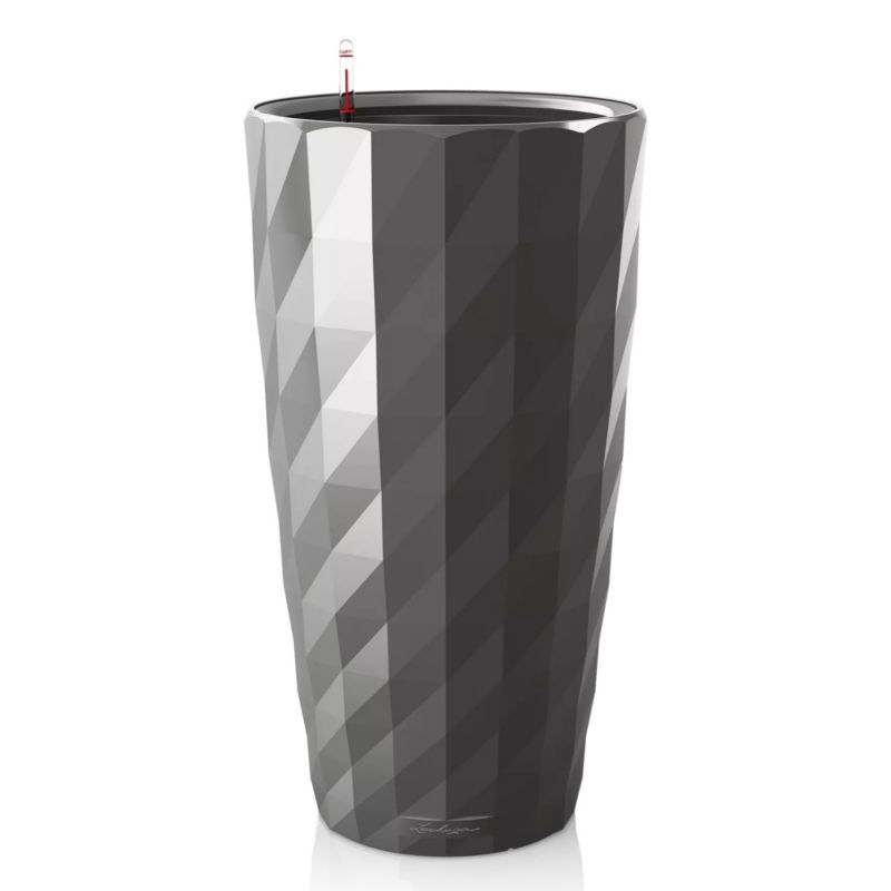 Doniczka Lechuza Do Domu Na Taras DIAMANTE 40/75 antracyt połysk 1 szt