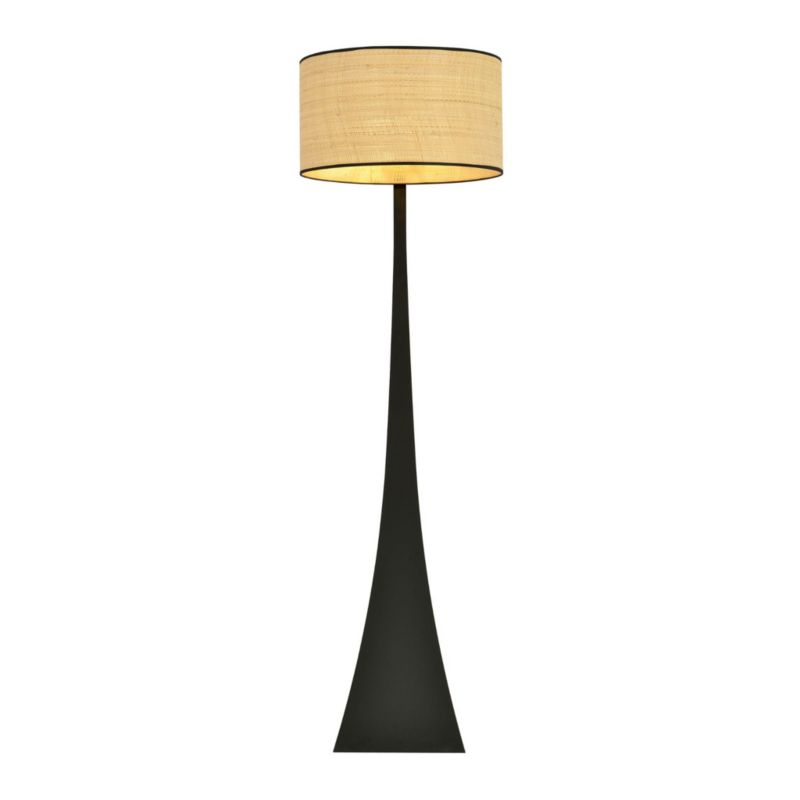 Lampa podłogowa stojąca Emibig Estrella czarno-kremowa 1 x E27 x 15W wym: 157 x 45 x 45 cm - 1 szt.