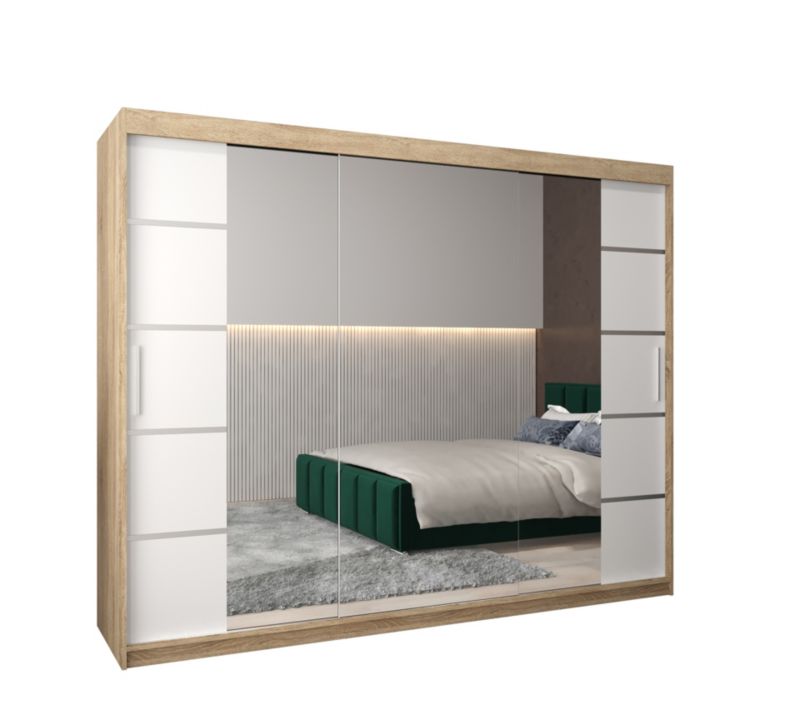 Szafa przesuwna Garderoba Abiks Verona 4 250 sonoma + biały 1 szt.