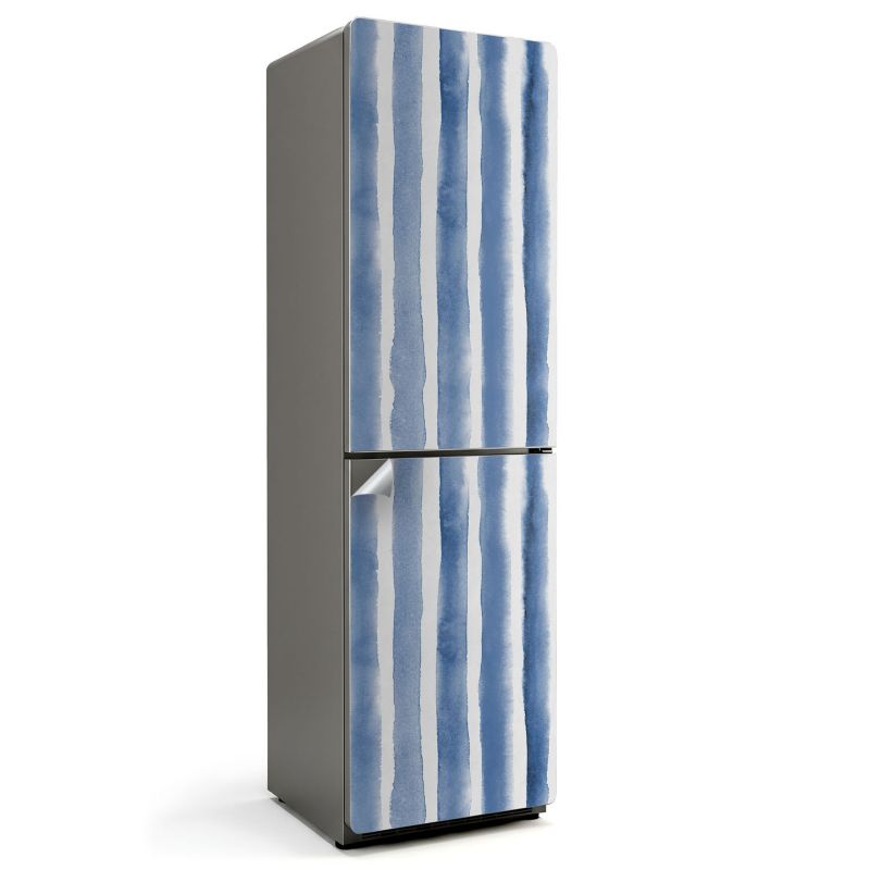 Ozdobna naklejka na lodówkę Wallfluent 60x205 cm Pionowe smugi akwarelowe 1 szt.