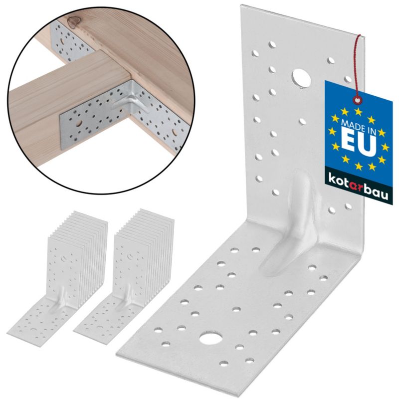 Kątownik łącznik KOTARBAU ciesielski 150x150x80 mm 25 szt.