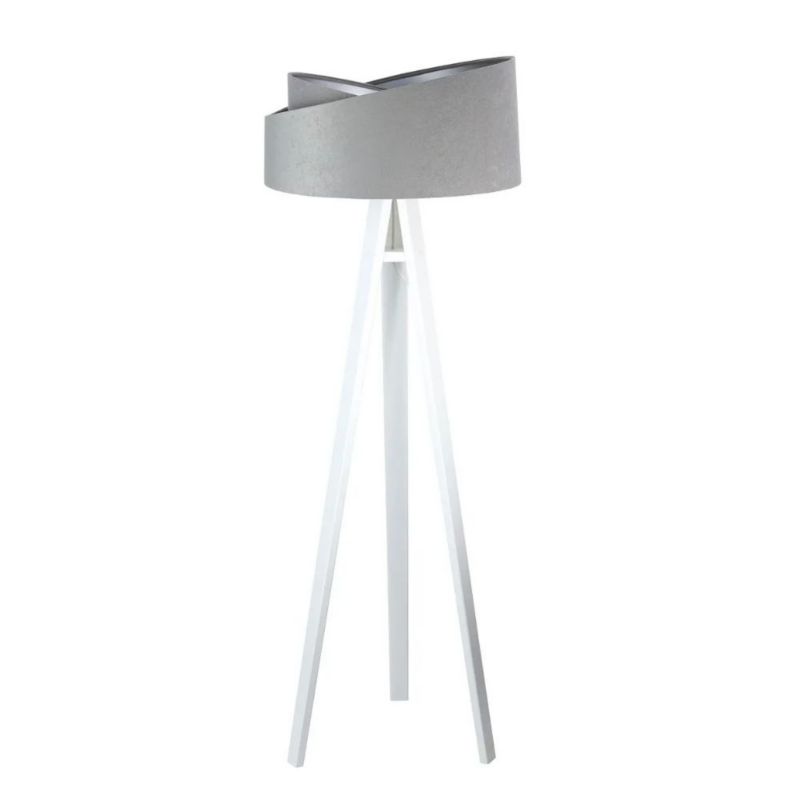 Lampa Bps Koncept stojąca GEMSTONE szara/srebrna/biała 1 szt