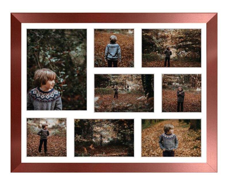 Ramka na 8 zdjęć Hekla 40x50x8 MDF galeria zdjęć różowe złoto 1szt.