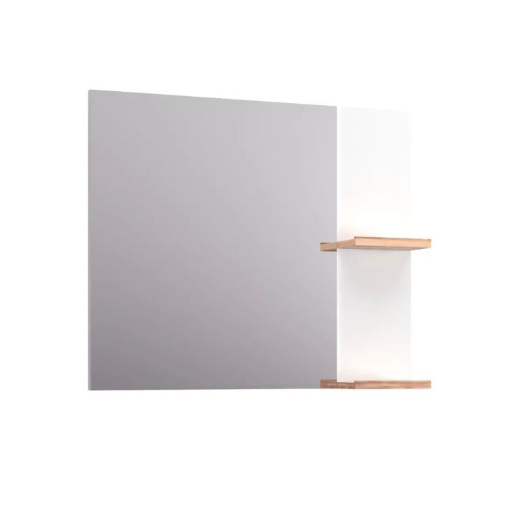 Lustro łazienkowe KROFAM L-WOOD 79 cm biały połysk 1 szt.