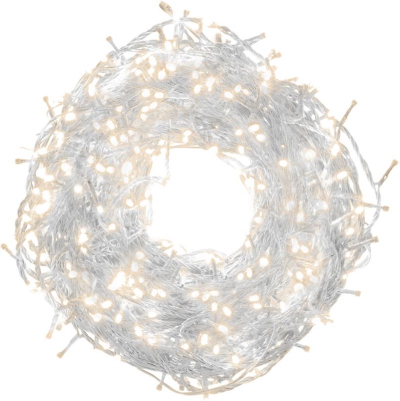 Lampki 1000 LED Bulinex 25 m ciepłe białe / przezroczyste