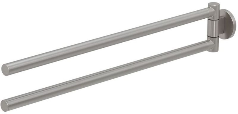 Wieszak na ręczniki Tiger Noon, ruchomy dwuramienny, stal szczotkowana, montaż śrubowy, 1 szt.