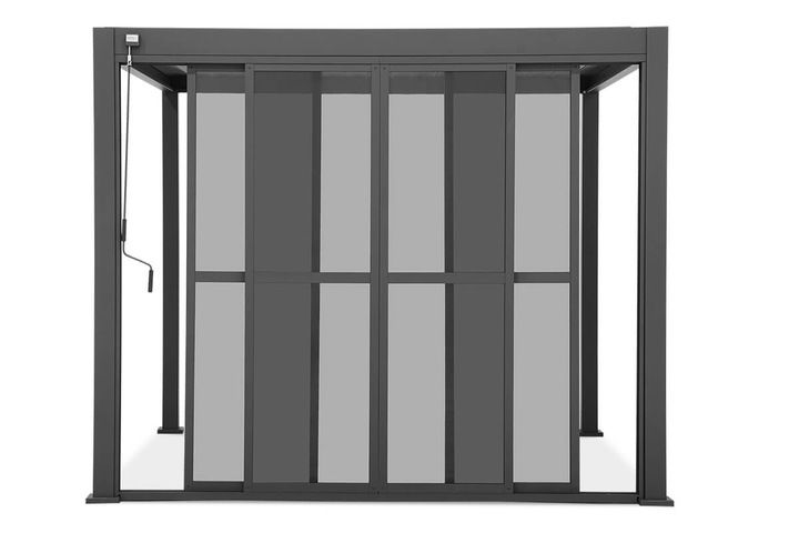 Drzwi Przesuwane Gutroof do Pergoli Ogrodowej Poliwęglan PREMIUM antracyt 1 szt