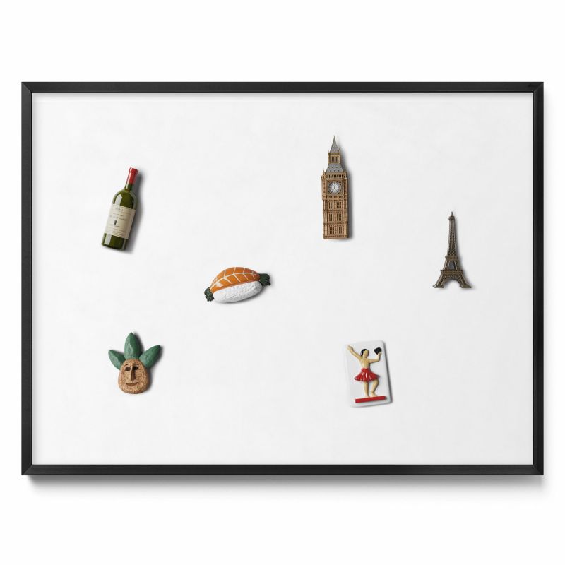 Tablica magnetyczna na ścianę Tulup 80x60 cm Kolor biały w czarnej ramie 1 szt.