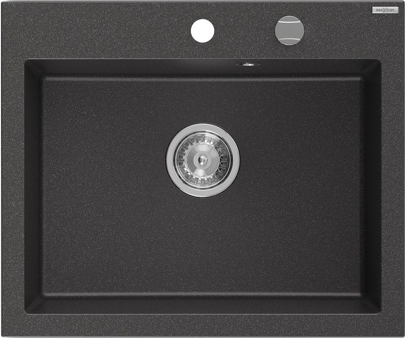 Zlewozmywak wpuszczany Mexen Elix czarny nakrapiany 600x500 mm - 6525601005-76