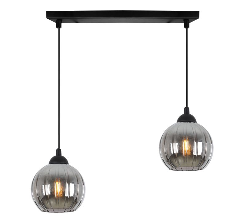 Lampa sufitowa wisząca Light Home LH Costa 2x E27 60W czarny/grafit 1szt.