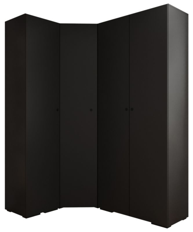 Garderoba wysoka do przedpokoju Abiks INOVA 2 Z3 czarny+czarny 1 szt.