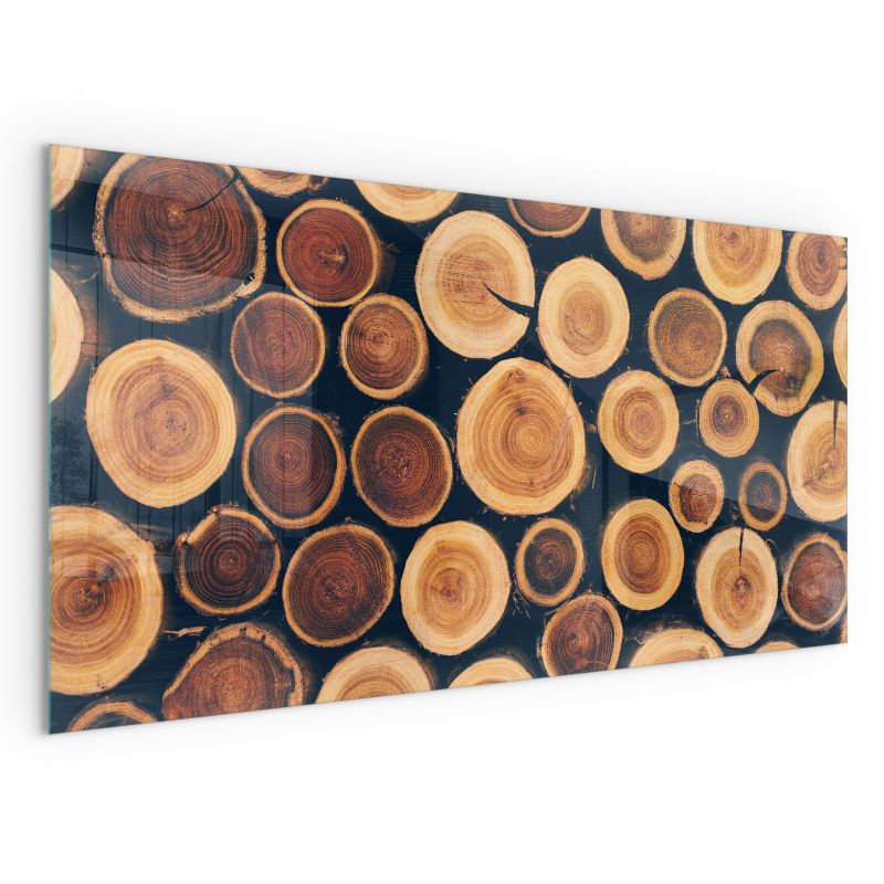 Szyba Prostokątna przed Kominek Wallfluent 100x50 cm Ochrona Podłogi przed Żarem Skrzynka z drewnem ściętym 1 szt.