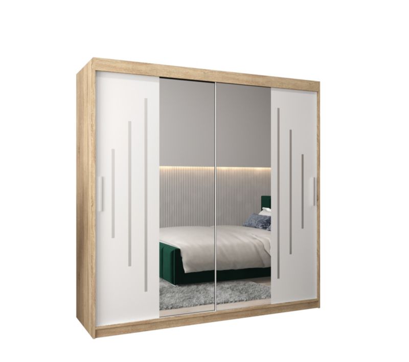 Szafa przesuwna Garderoba Abiks YORK 1 200 sonoma/biały 1 szt.