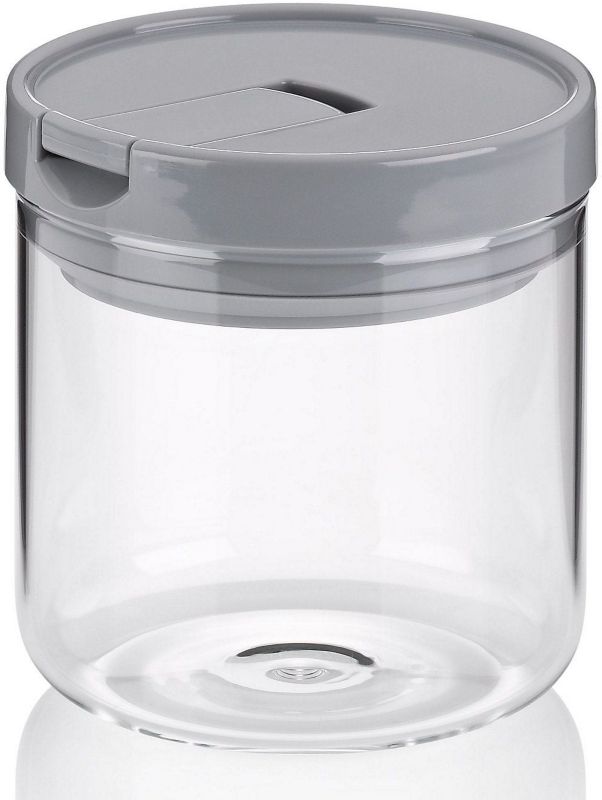 Pojemnik zamknięty Kela Arik 0,6L szkło/plastik transparentny/szary 1 szt.