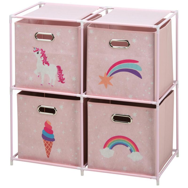 Regał Na Zabawki STORAGE SOLUTIONS Jednorożec Róż 68x35x70 cm 1 szt.