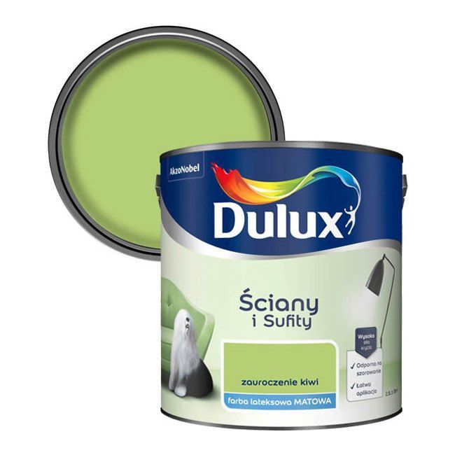 Farba Dulux Ściany i Sufity zauroczenie kiwi 2,5 l
