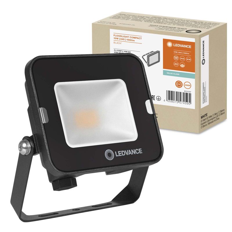 Naświetlacz LED Ledvance Reflektor Zewnętrzny Lampa 10W 1000lm 4000K IP65 Czarny 1 szt.
