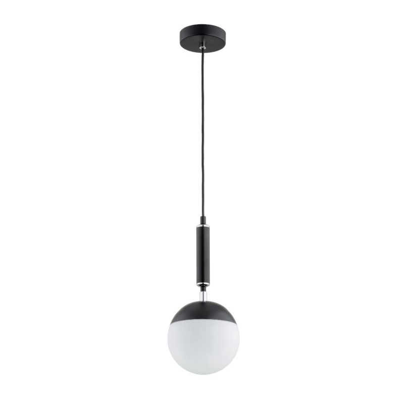 Lampa wisząca Alfa Marakas 9815 czarno-biała-chromowana nowoczesna 1xE14 x 10W 1 szt.