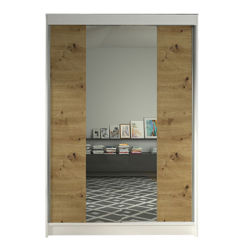 Szafa MIRJAN 24 z drzwiami przesuwnymi Lino II biały/dąb artisan 1 szt.